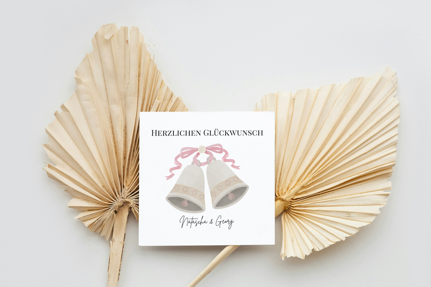 Glocken - Hochzeitskarte mit Namen