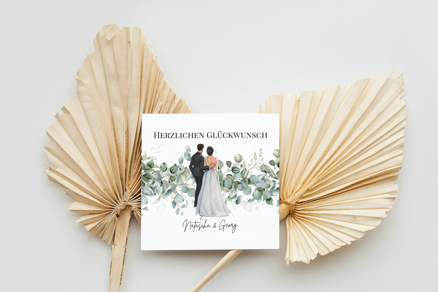Brautpaar - Hochzeitskarte mit Namen