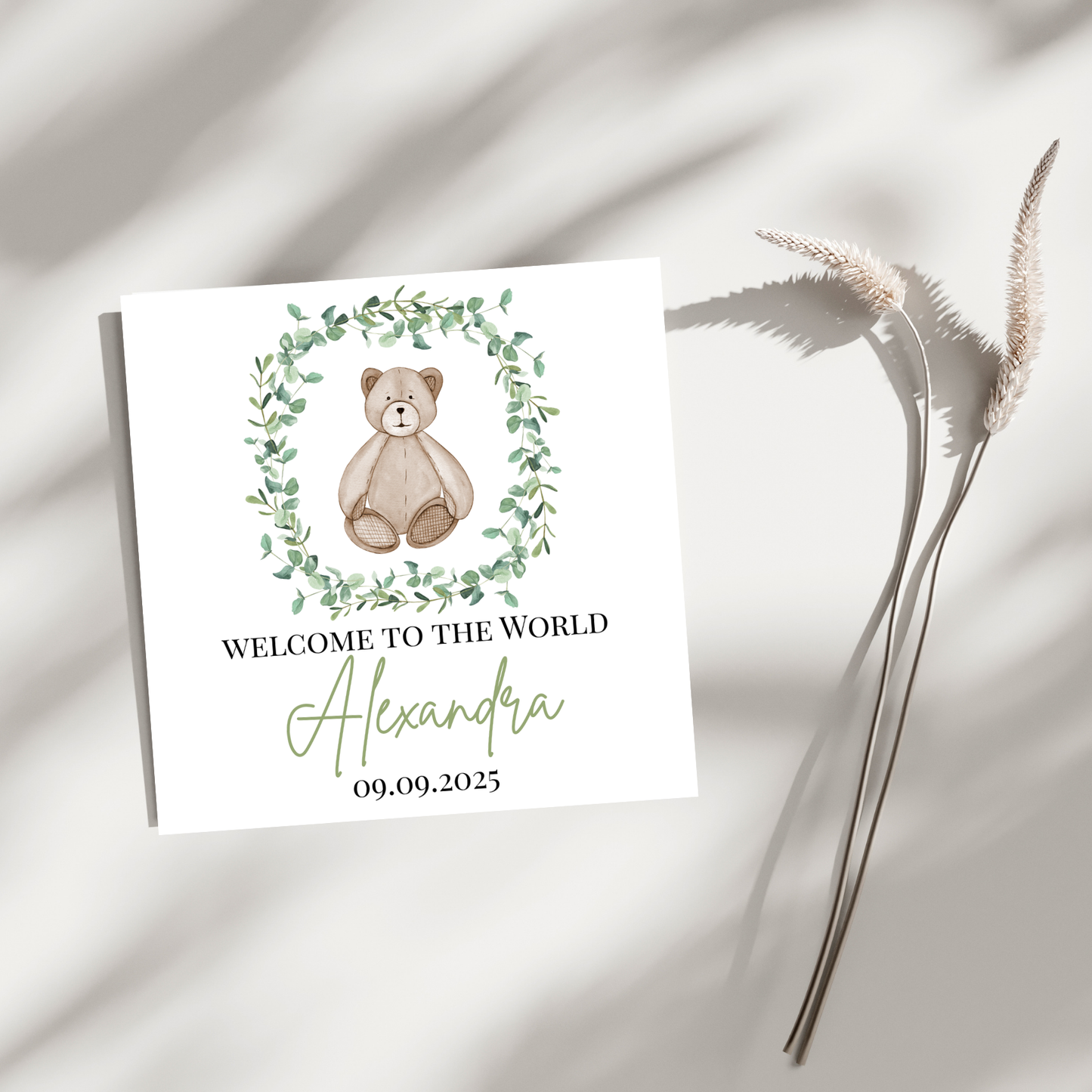 Welcome to the World Bär - Personalisierte Geburtskarte