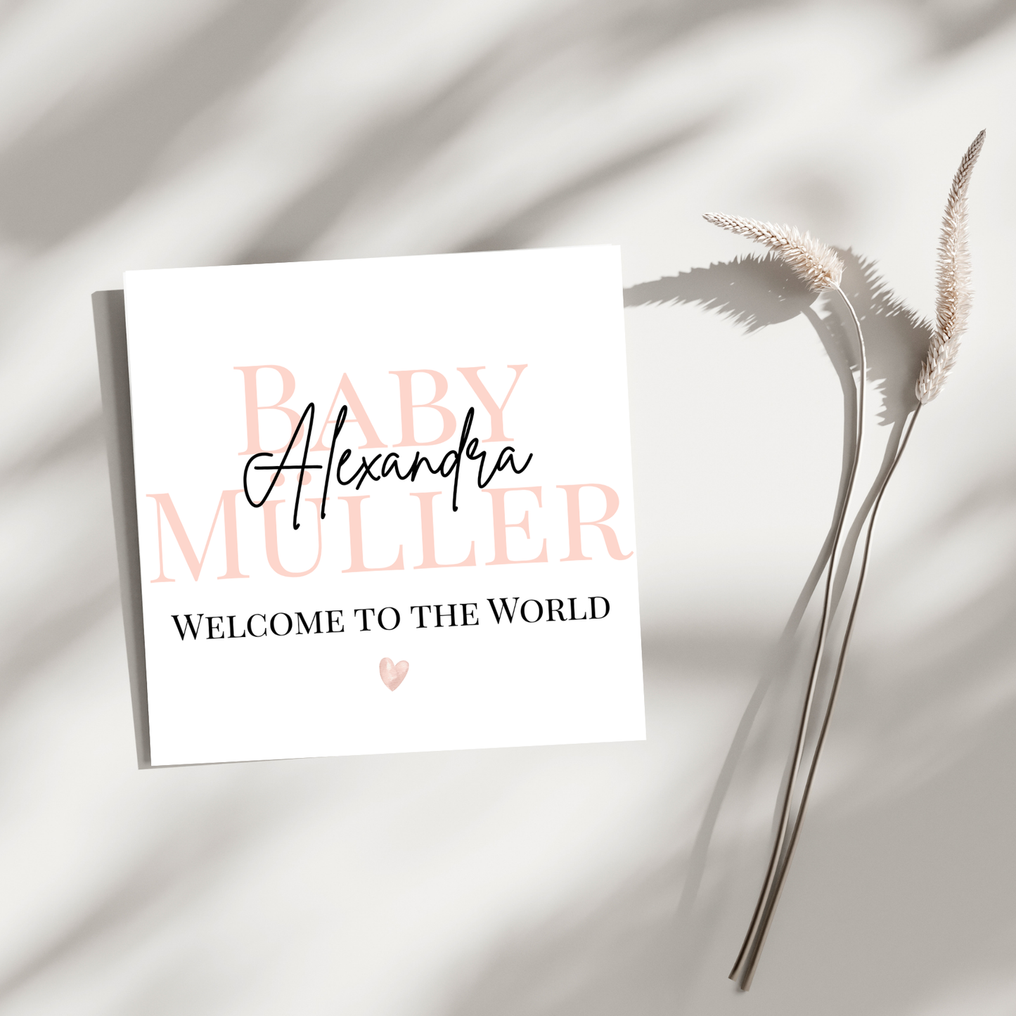 Welcome to the World - Personalisierte Geburtskarte
