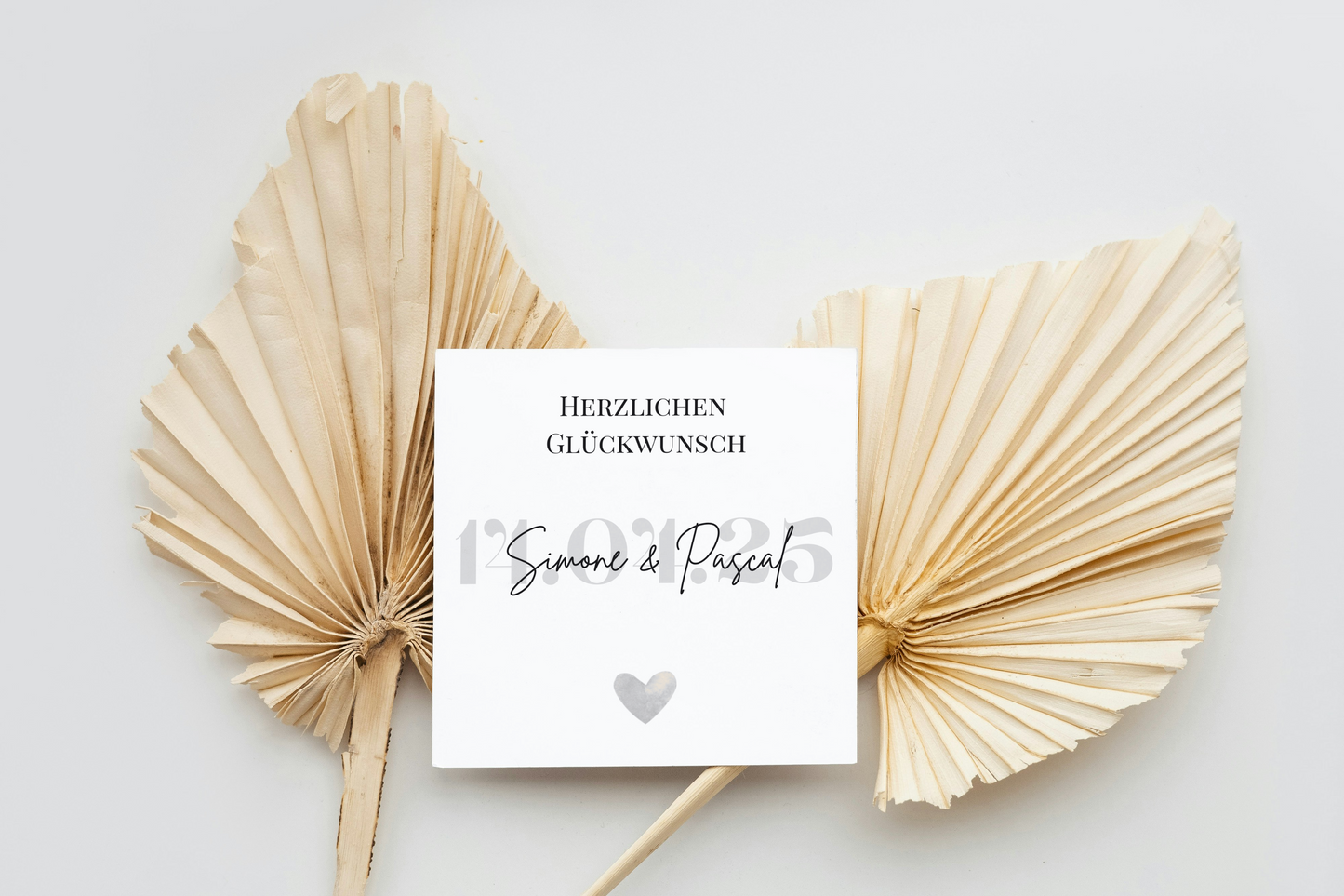 Herzlichen Glückwunsch - Personalisierte Hochzeitskarte