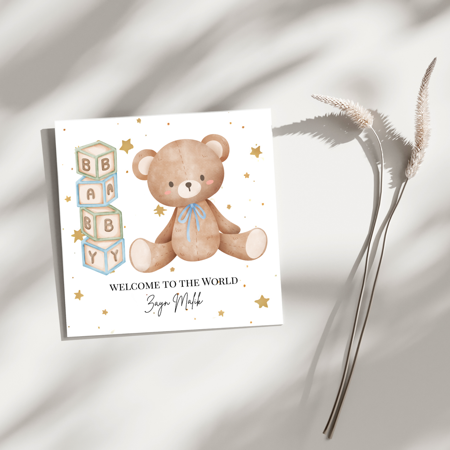 Welcome to the World - Personalisierte Geburtskarte