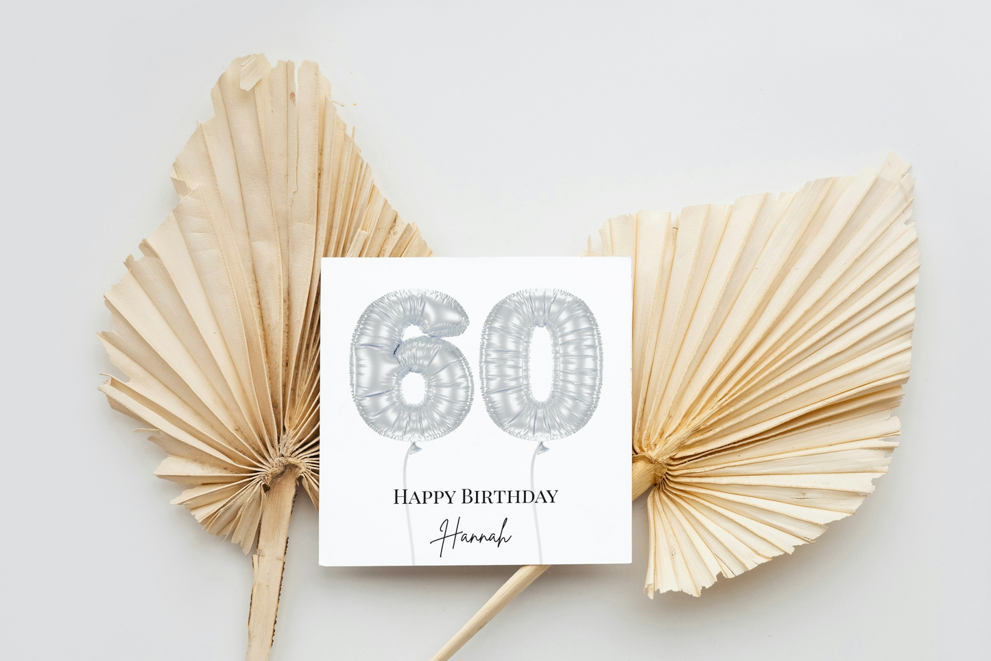60 Balloon - Personalisierte Geburtstagskarte