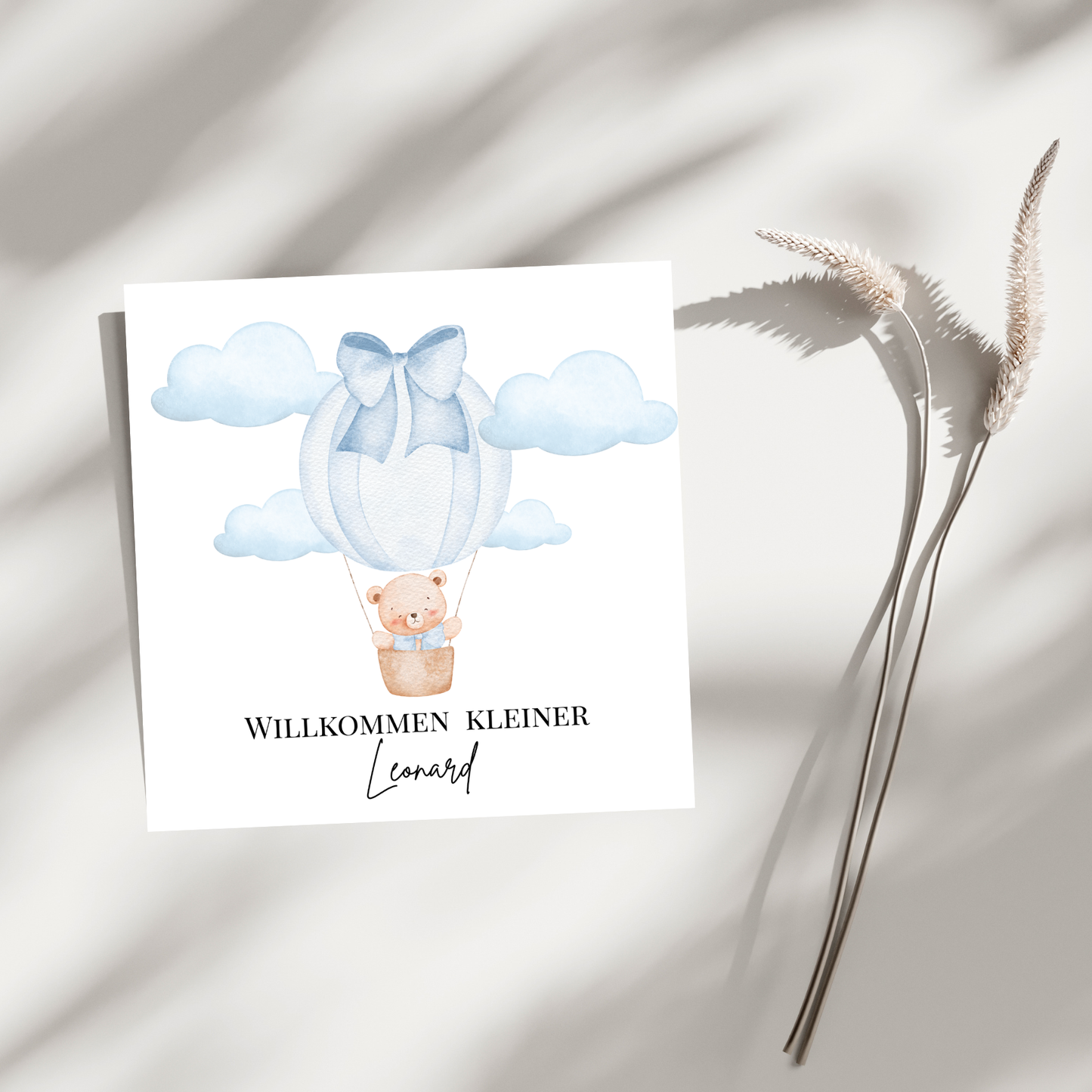 Willkommen kleine - Personalisierte Geburtskarte