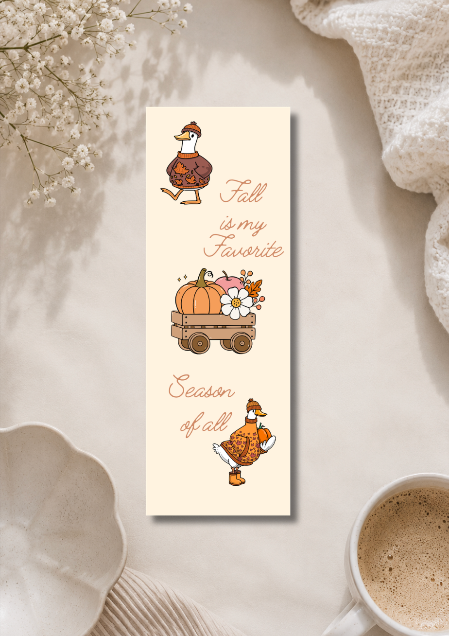 Fall Duck - Bookmark