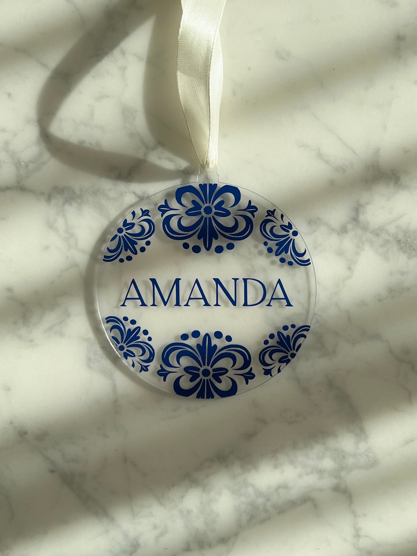 Blue Floral - Ornament