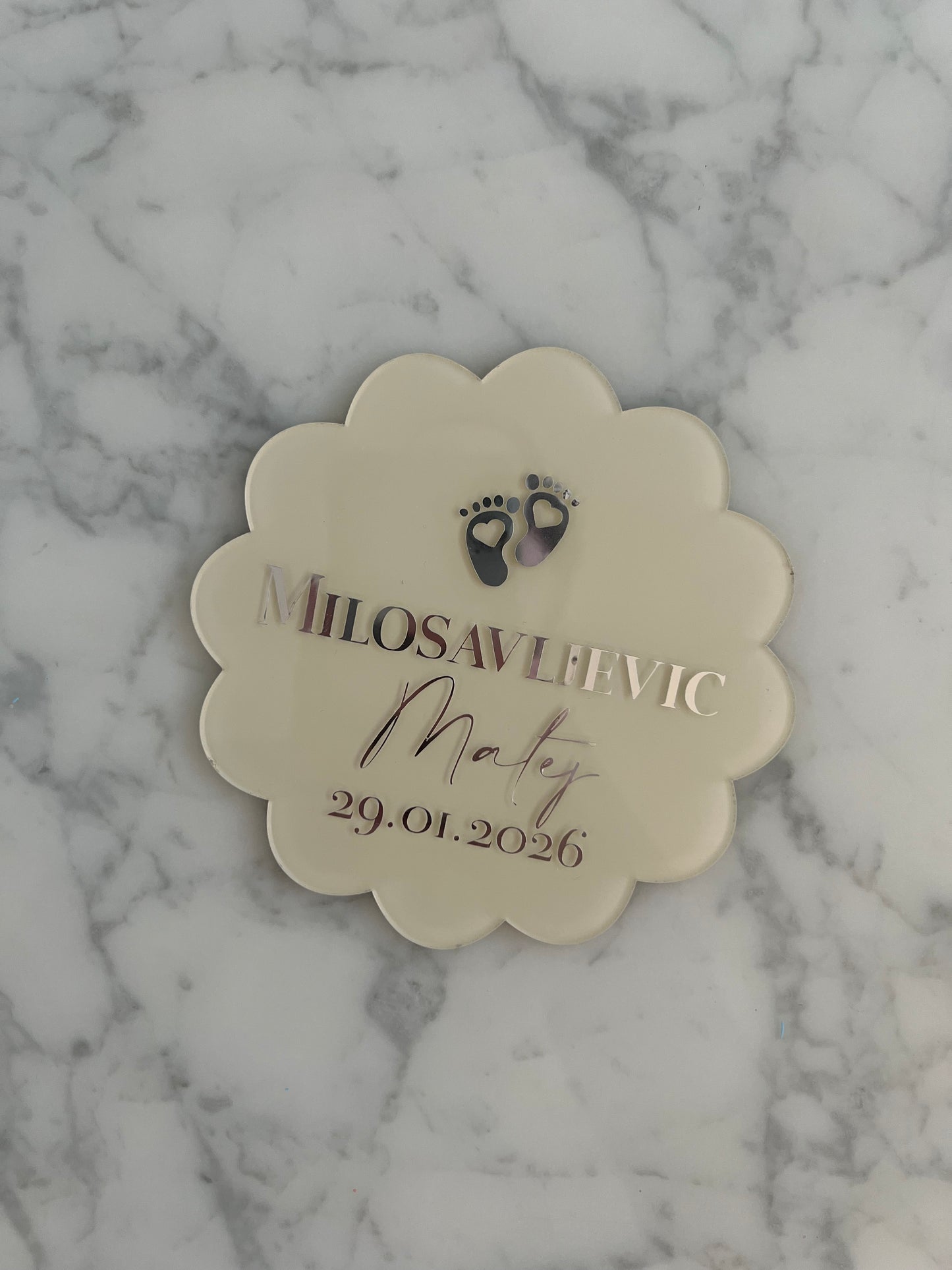 Baby Bloom - Personalisierte Geburtsplakette