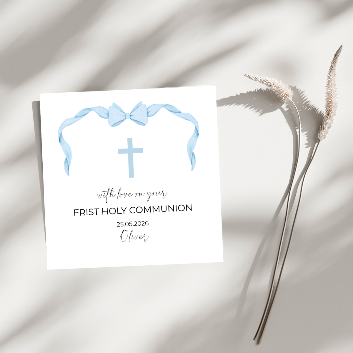 Graceful Communion - Personalisierte Karte zur Erstkommunion