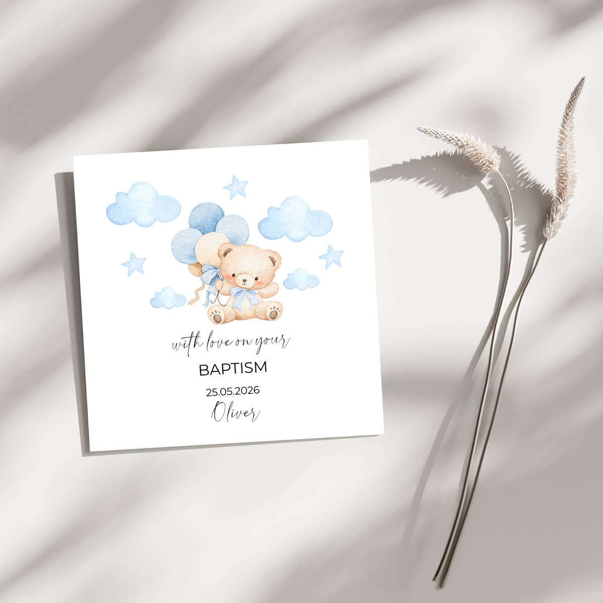 Little Blessing - Personalisierte Taufkarte