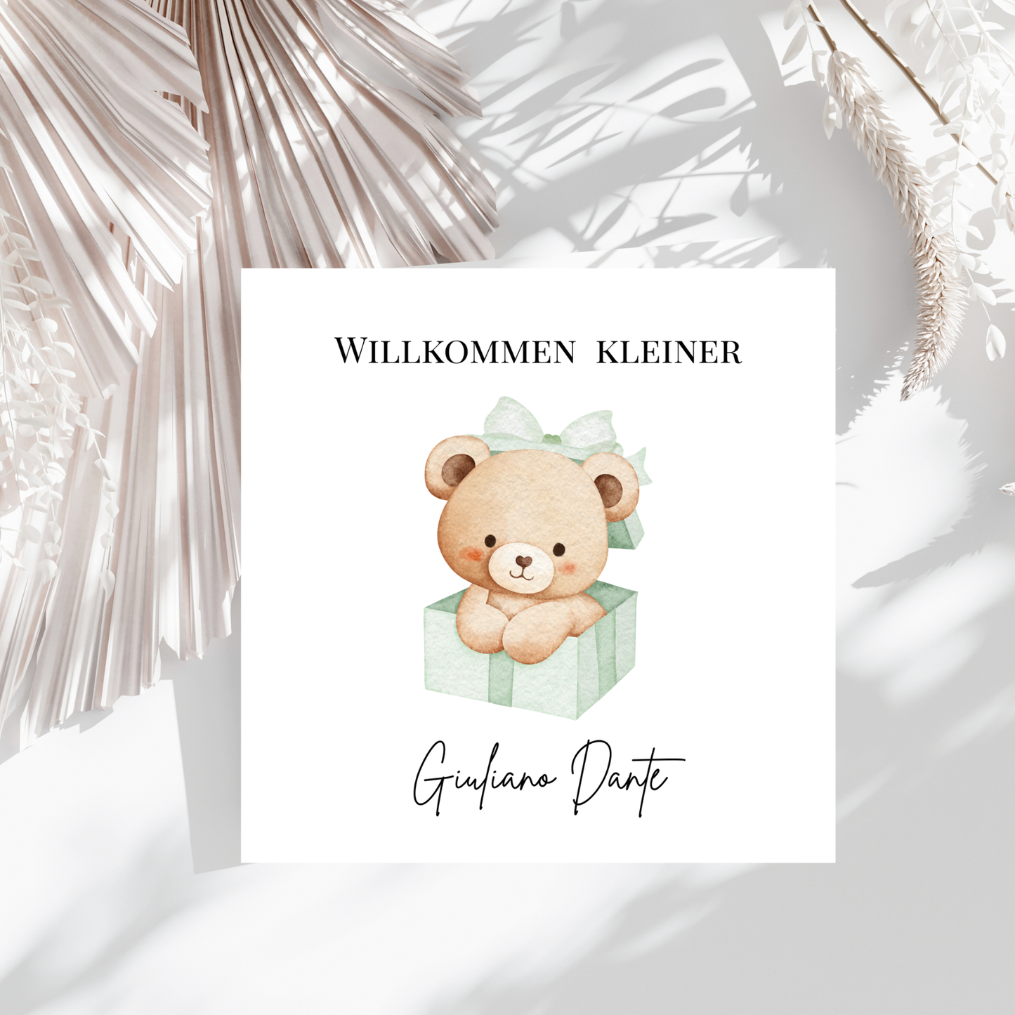Baby Bär -  Personalisierte Geburtskarte