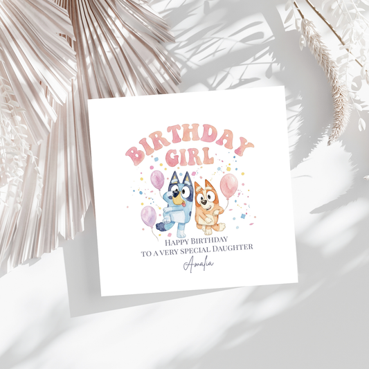 Birthday Girl - personalisierte Geburtstagskarte