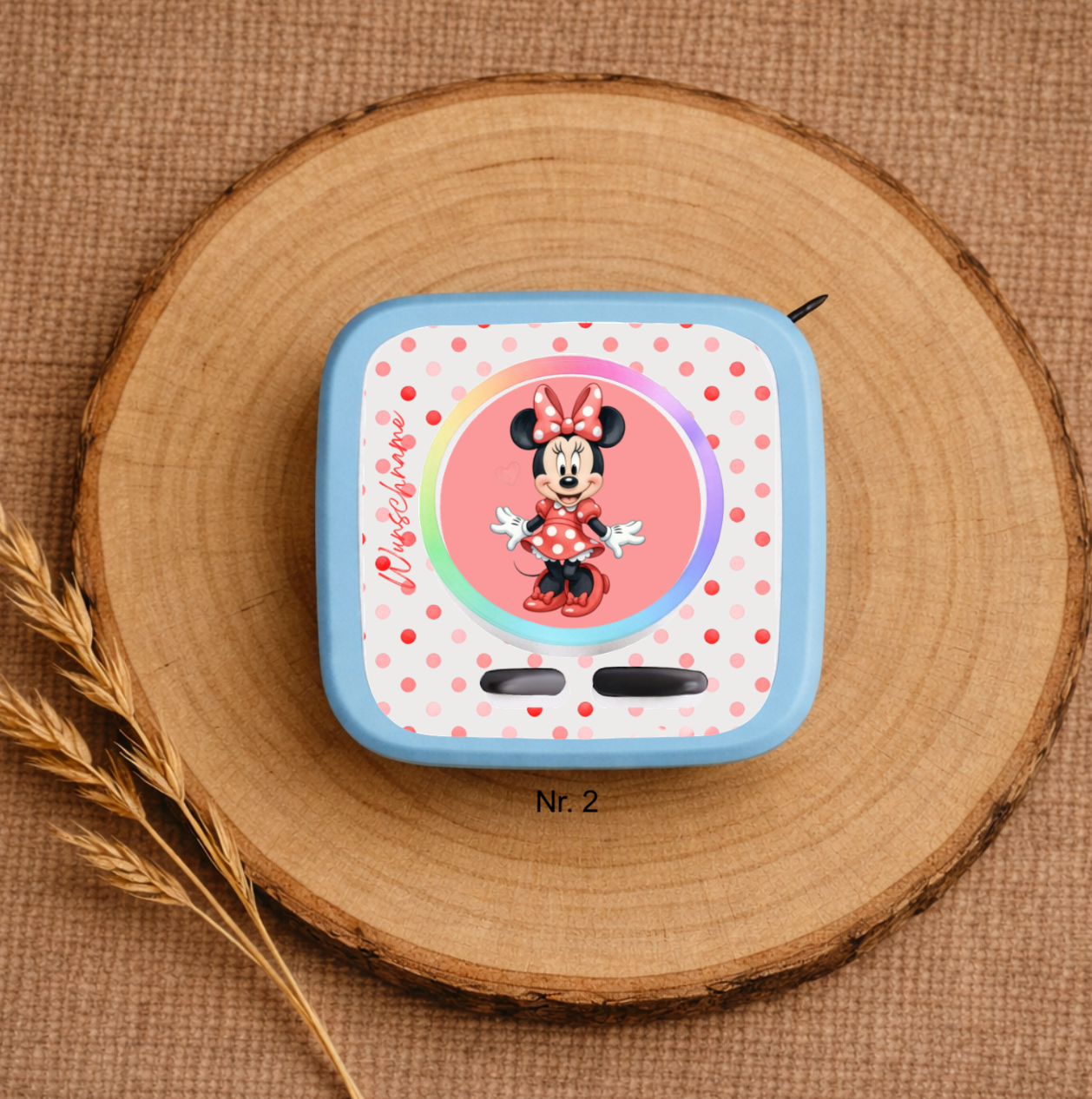 Personalisierte Toniebox 2 Schutzfolie mit Namen - Minnie Mouse