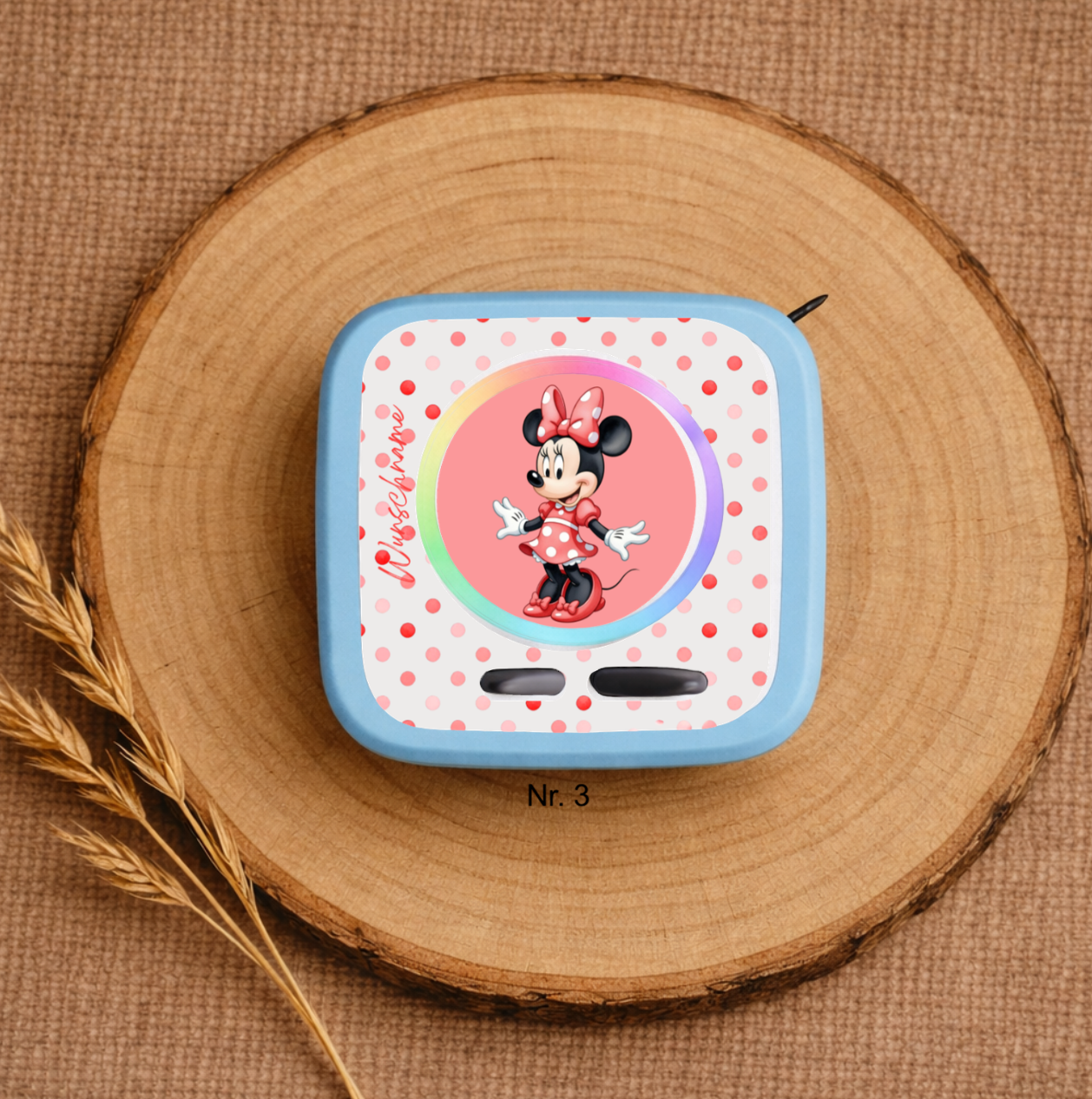 Personalisierte Toniebox 2 Schutzfolie mit Namen - Minnie Mouse