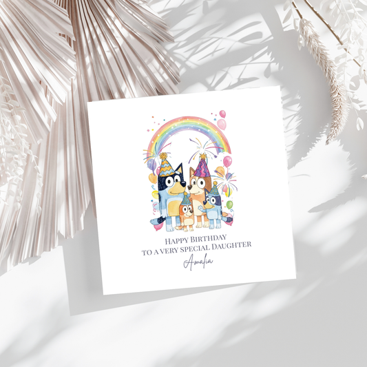 Rainbow Birthday - personalisierte Geburtstagskarte