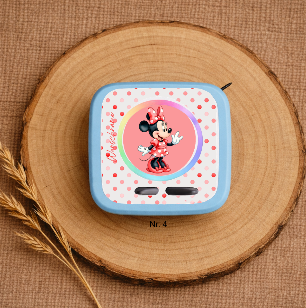 Personalisierte Toniebox 2 Schutzfolie mit Namen - Minnie Mouse