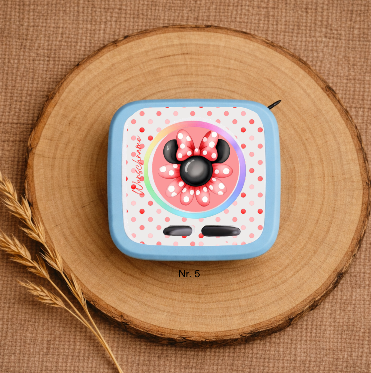 Personalisierte Toniebox 2 Schutzfolie mit Namen - Minnie Mouse