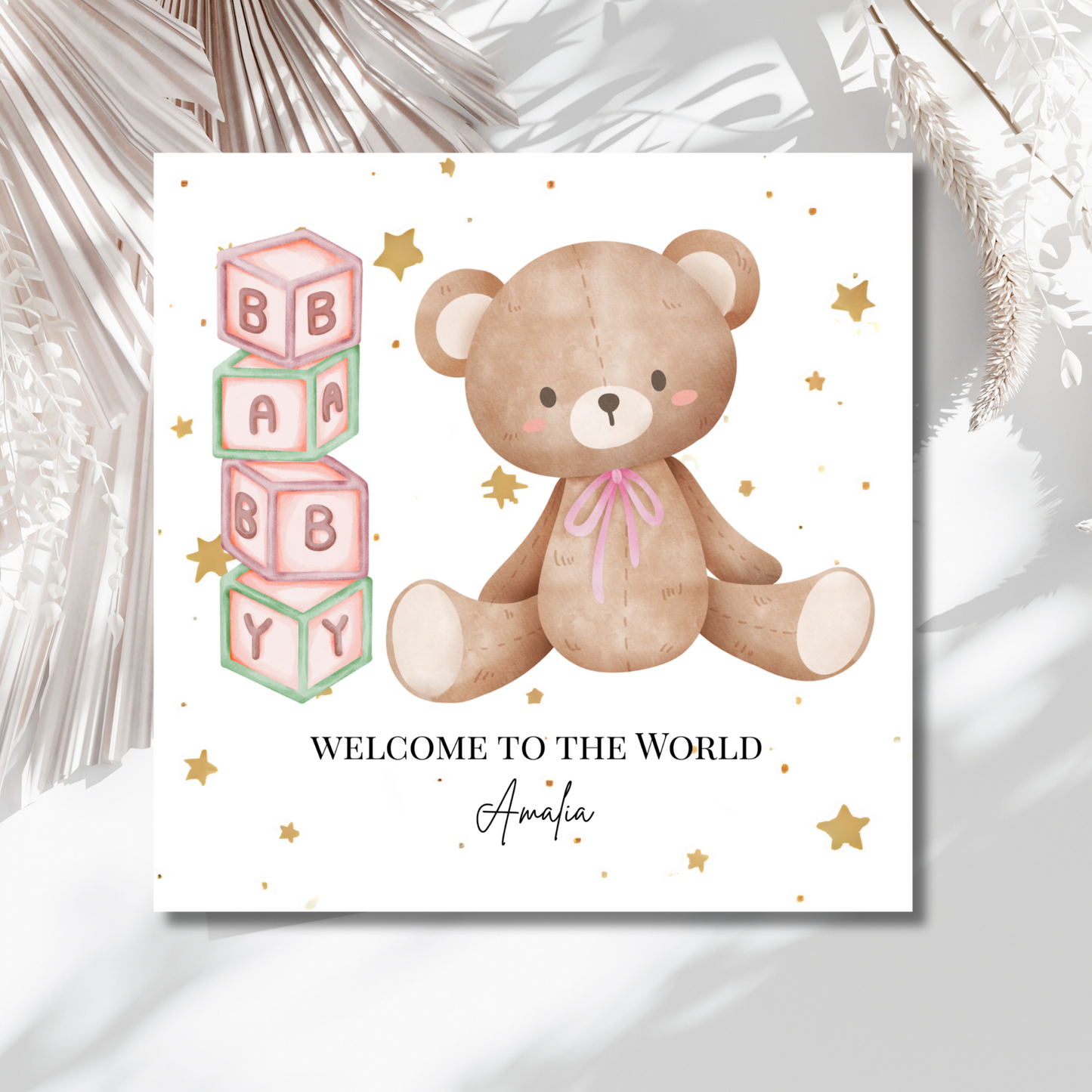 Welcome to the World - Personalisierte Geburtskarte
