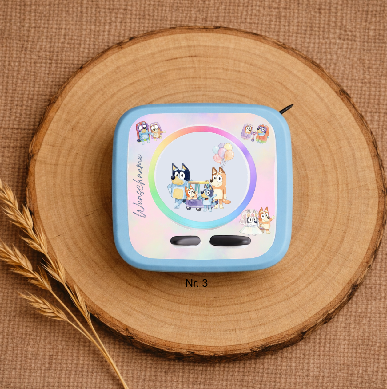 Personalisierte Toniebox 2 Schutzfolie mit Namen - Bluey