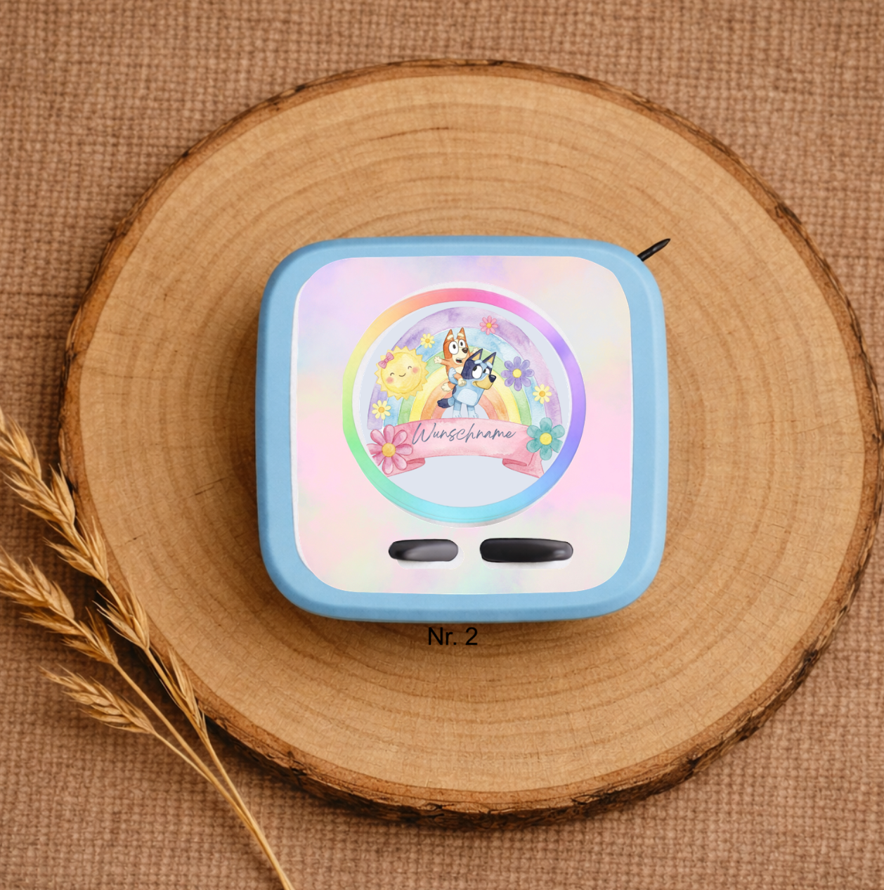 Personalisierte Toniebox 2 Schutzfolie mit Namen - Bluey