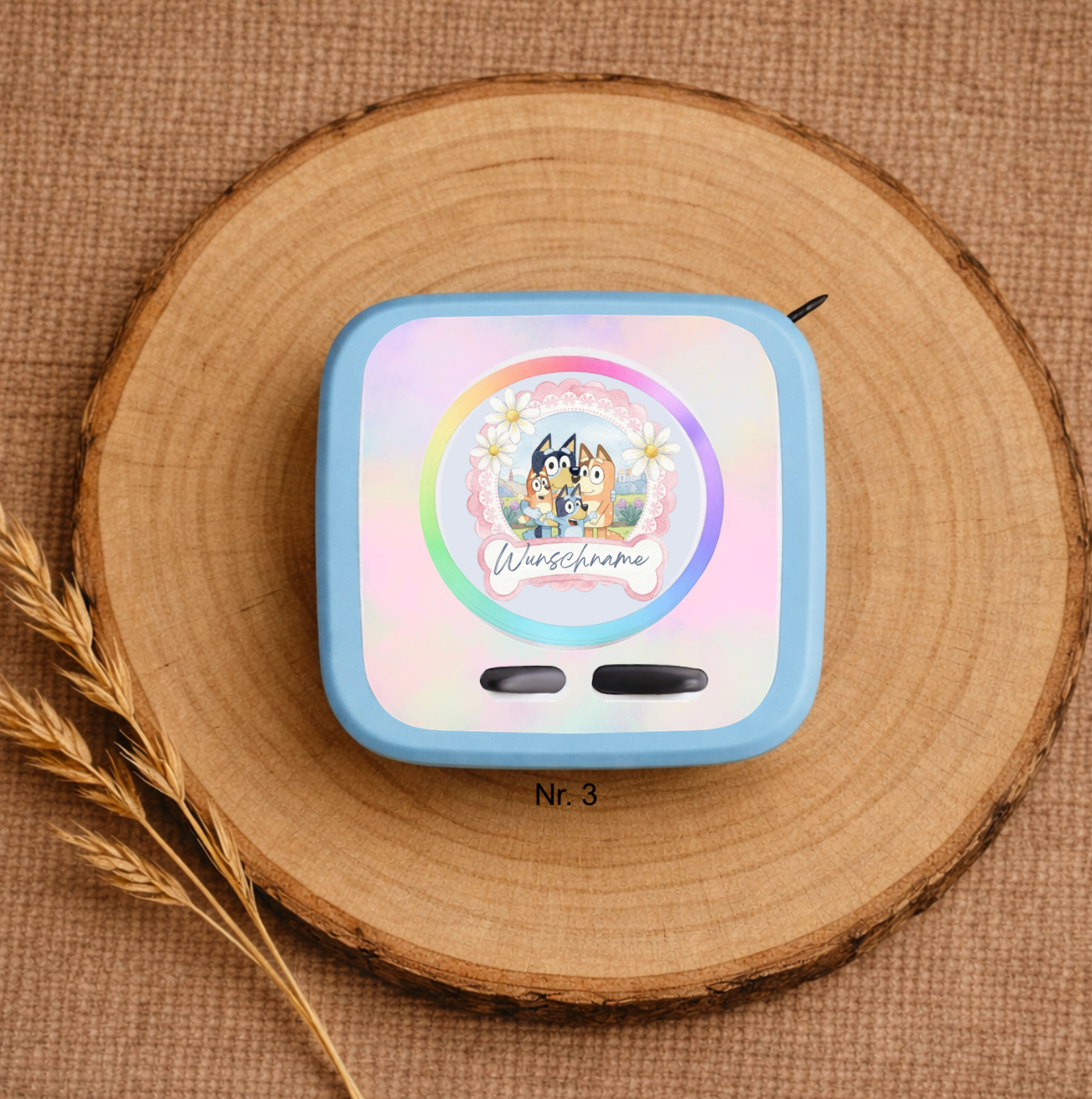 Personalisierte Toniebox 2 Schutzfolie mit Namen - Bluey