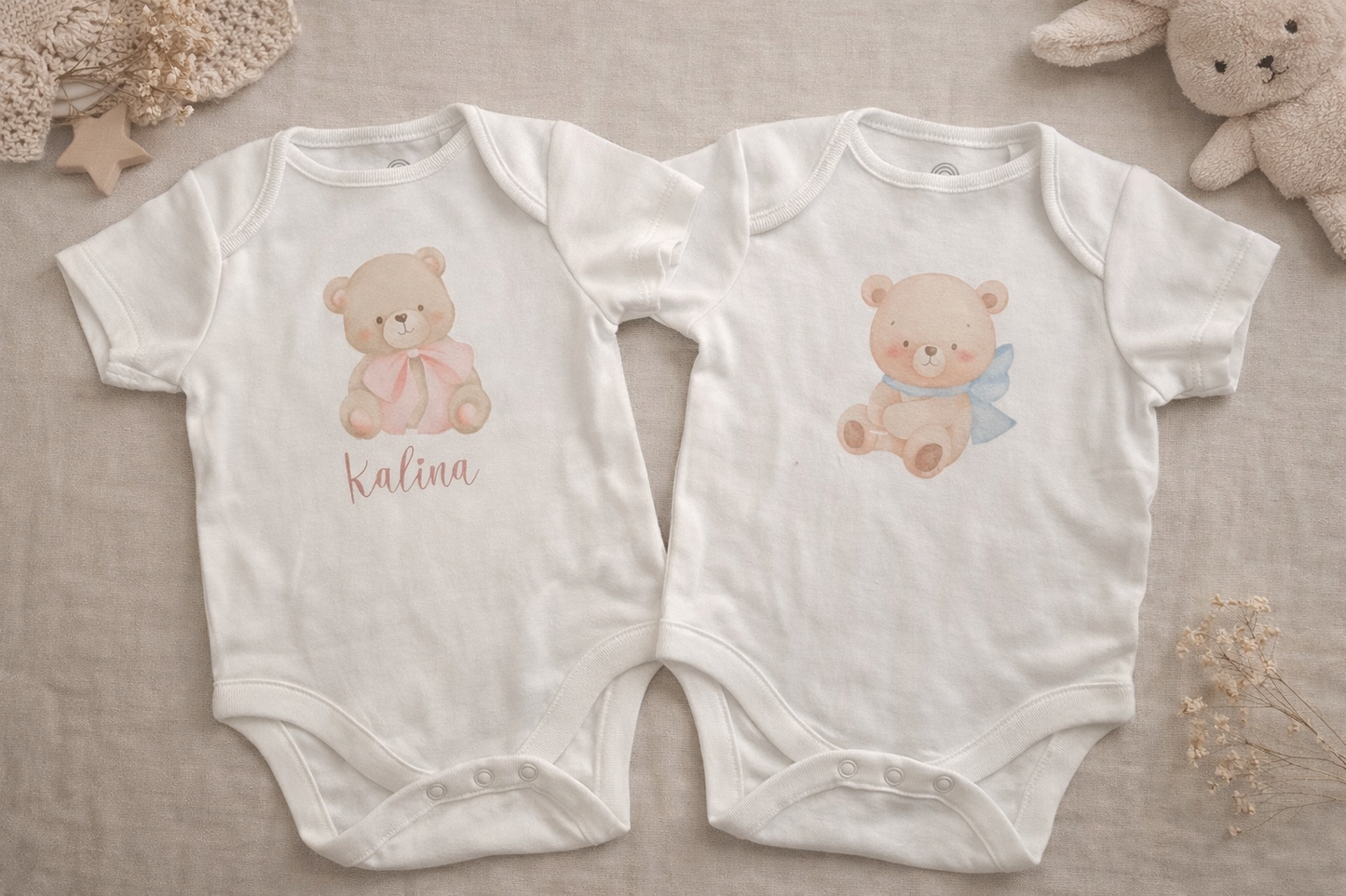 Babybody mit Bärenmotiv