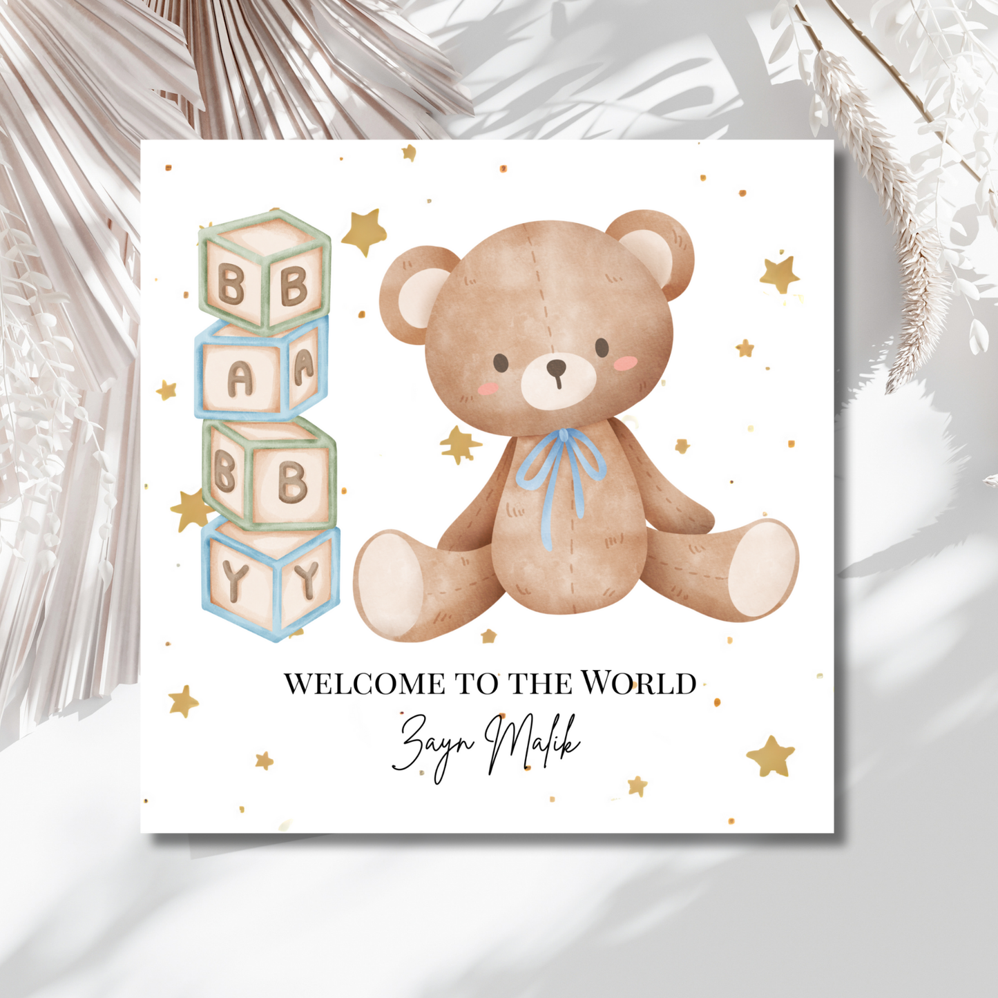 Welcome to the World - Personalisierte Geburtskarte