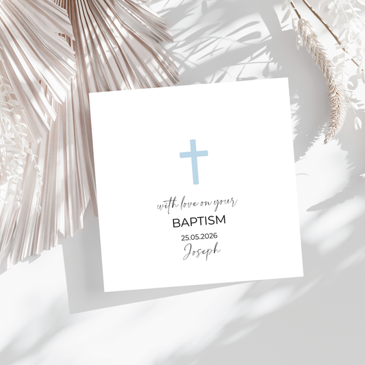 Blessed Day - Personalisierte Taufkarte