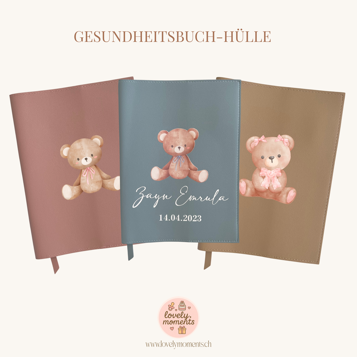 Gesundheitsbuch-Hülle Leder