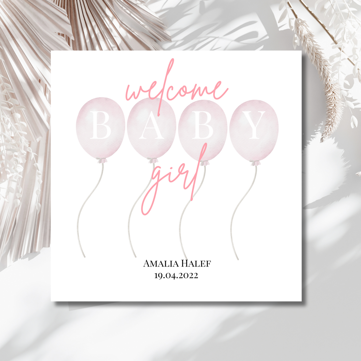 Welcome Baby ...  - Personalisierte Geburtskarte