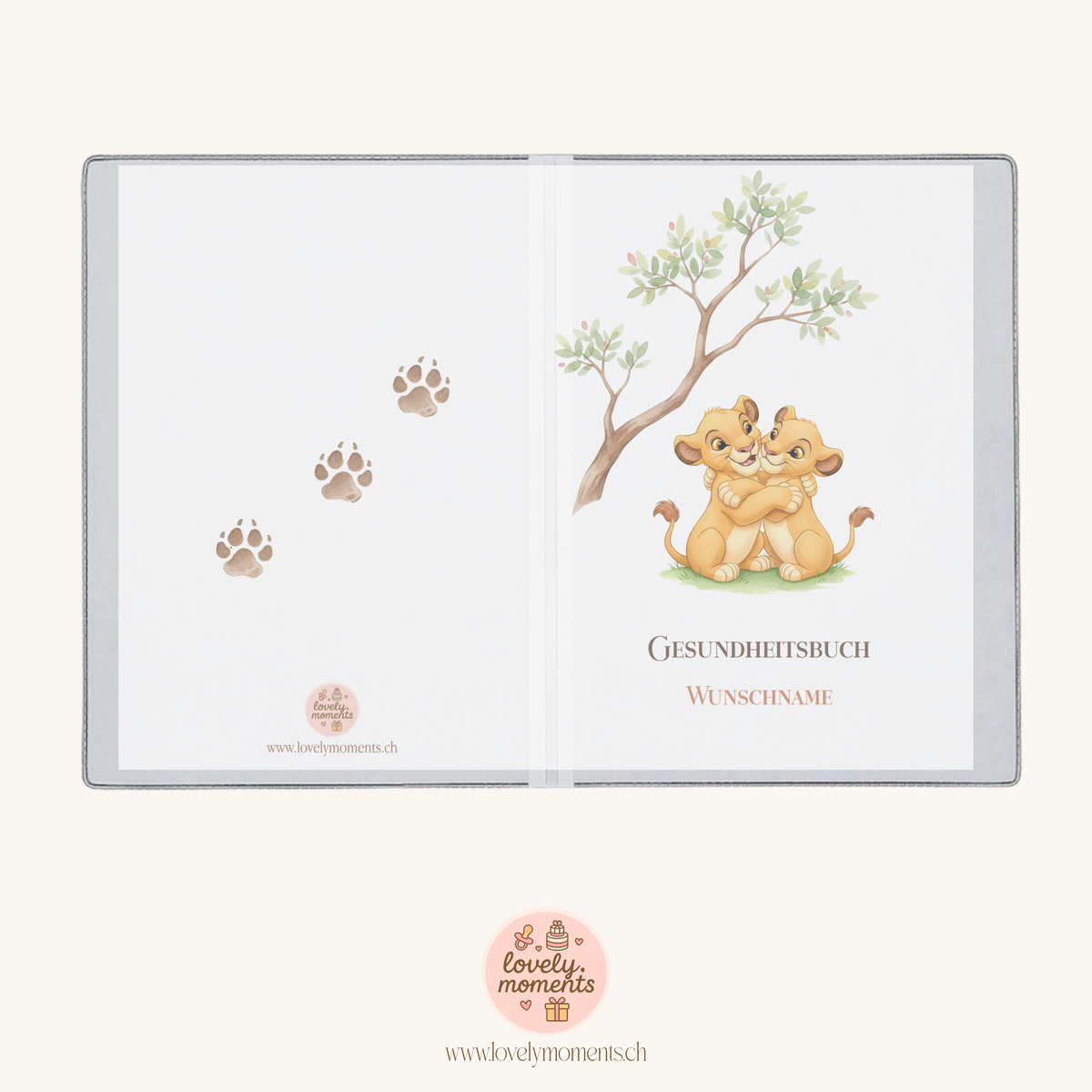 Little Lion Love - Gesundheitsbuch-Hülle