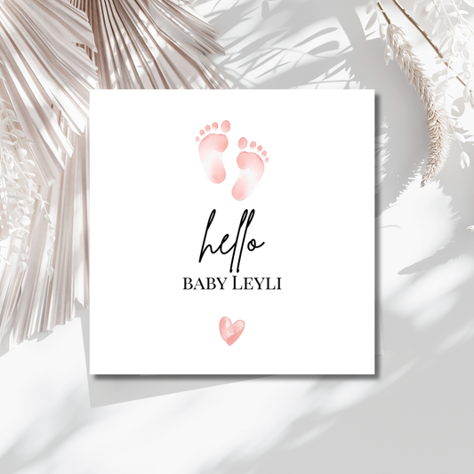 Hello Baby - Personalisierte Geburtskarte