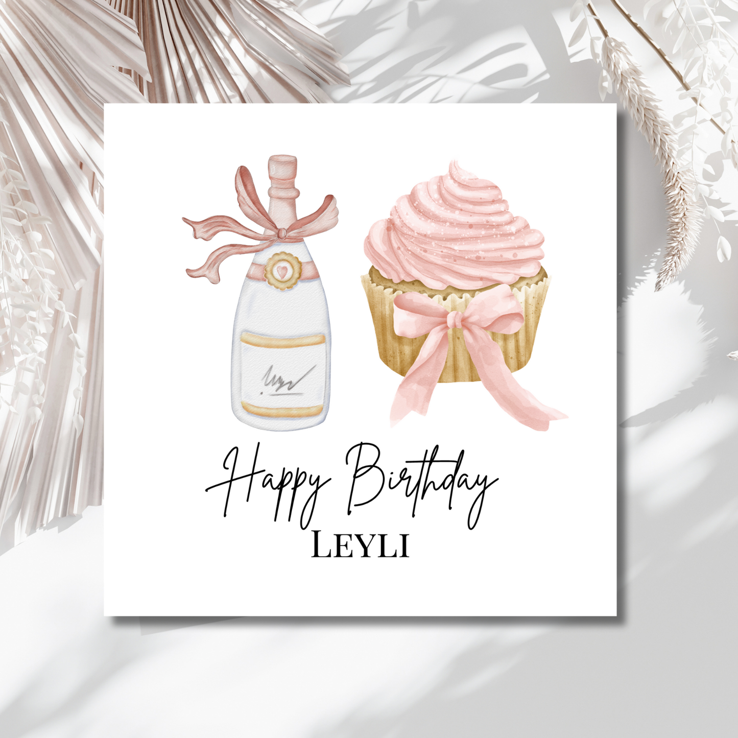 Cupcake & Celebration - Personalisierte Geburtstagskarte