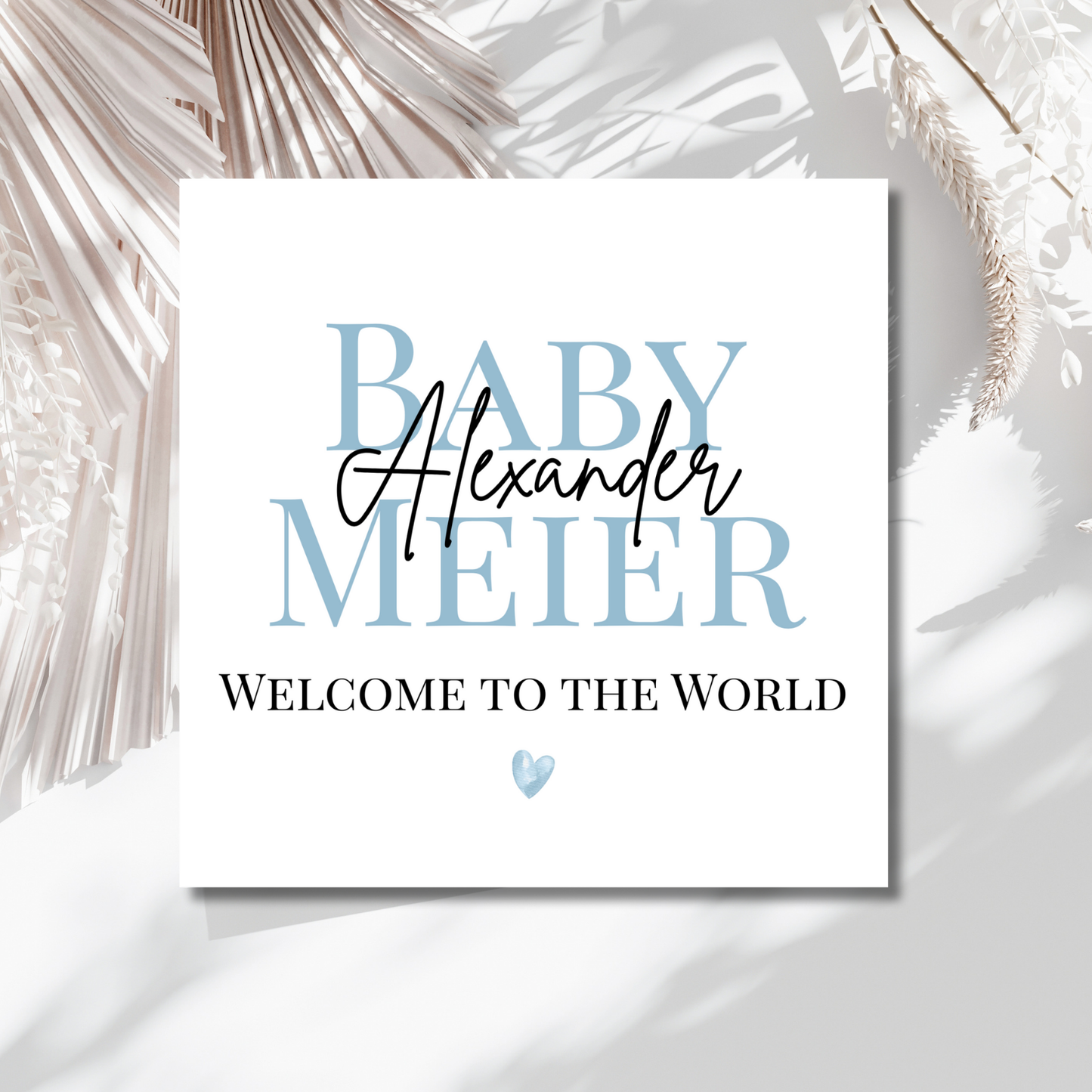 Welcome to the World - Personalisierte Geburtskarte