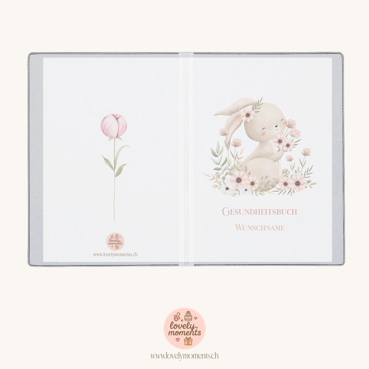 Little Blossom Bunny - Gesundheitsbuch-Hülle