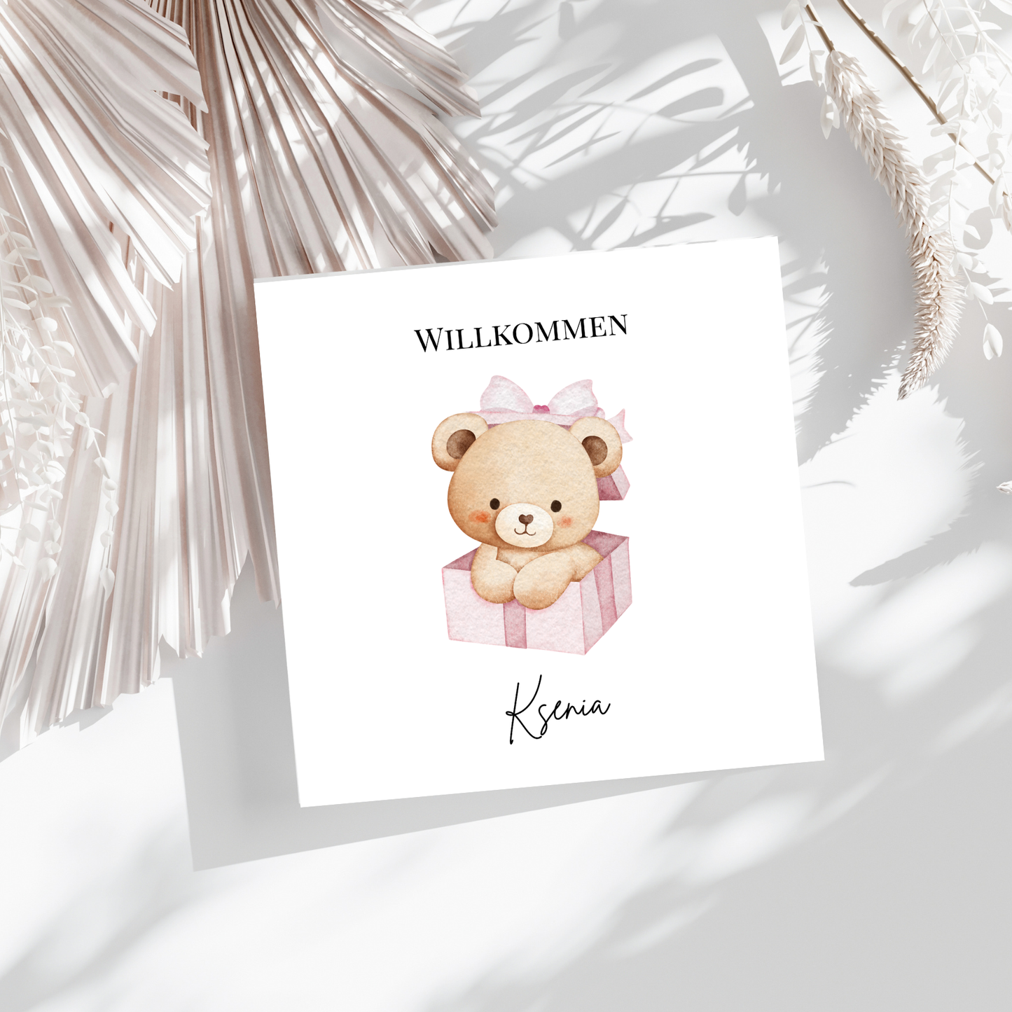 Baby Bär -  Personalisierte Geburtskarte