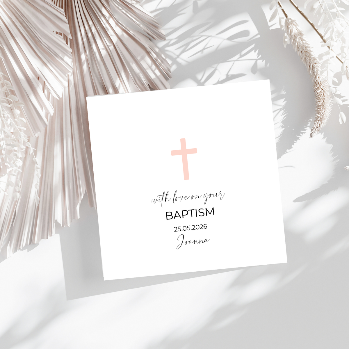 Blessed Day - Personalisierte Taufkarte