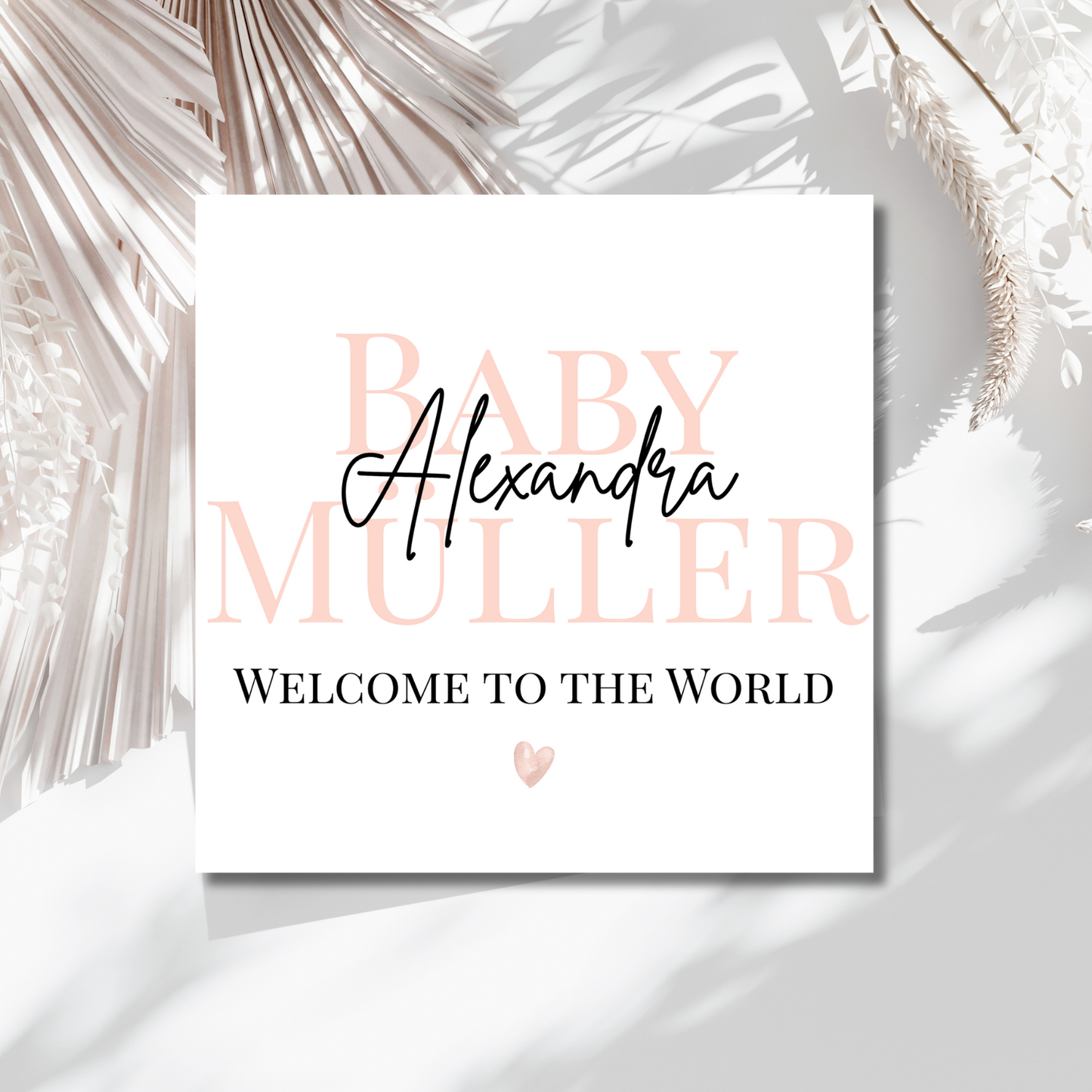 Welcome to the World - Personalisierte Geburtskarte