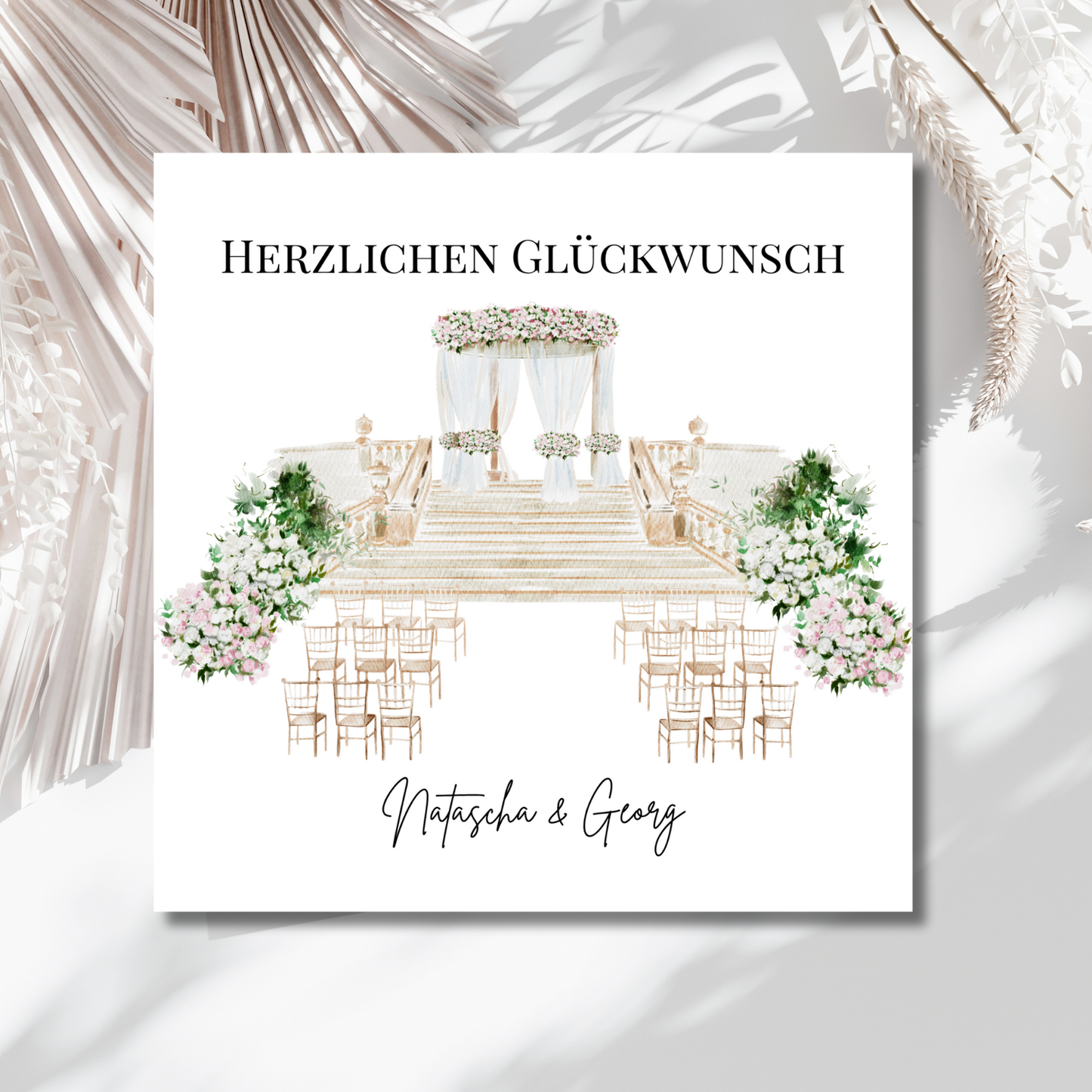Wedding Venue - Hochzeitskarte mit Namen