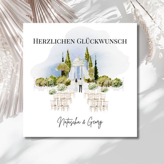 Wedding Ceremony - Hochzeitskarte mit Namen