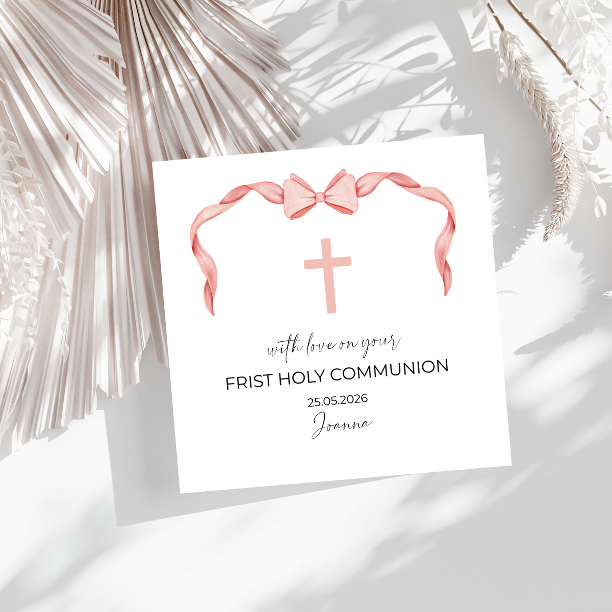 Graceful Communion - Personalisierte Karte zur Erstkommunion