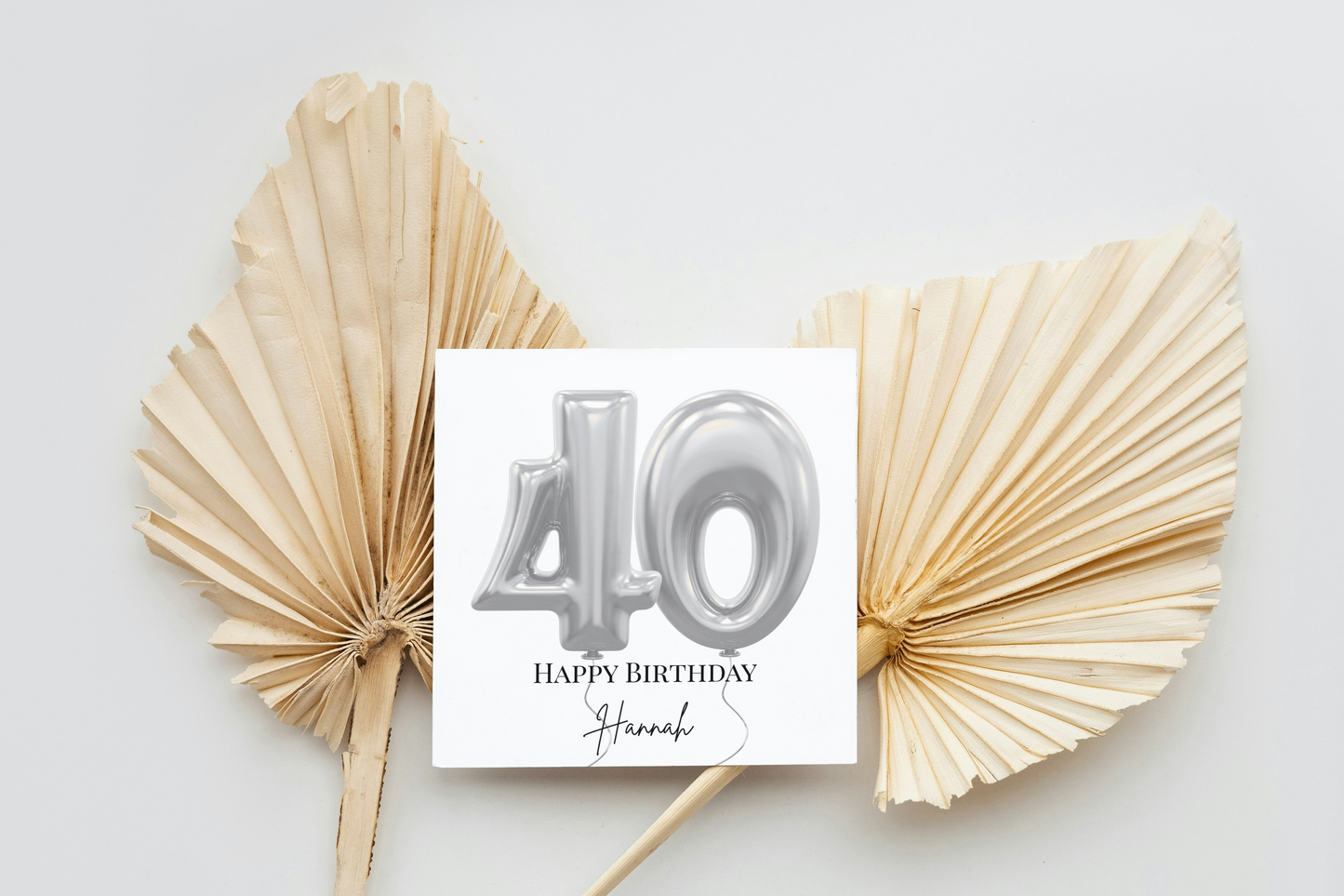40 Balloon - Personalisierte Geburtstagskarte