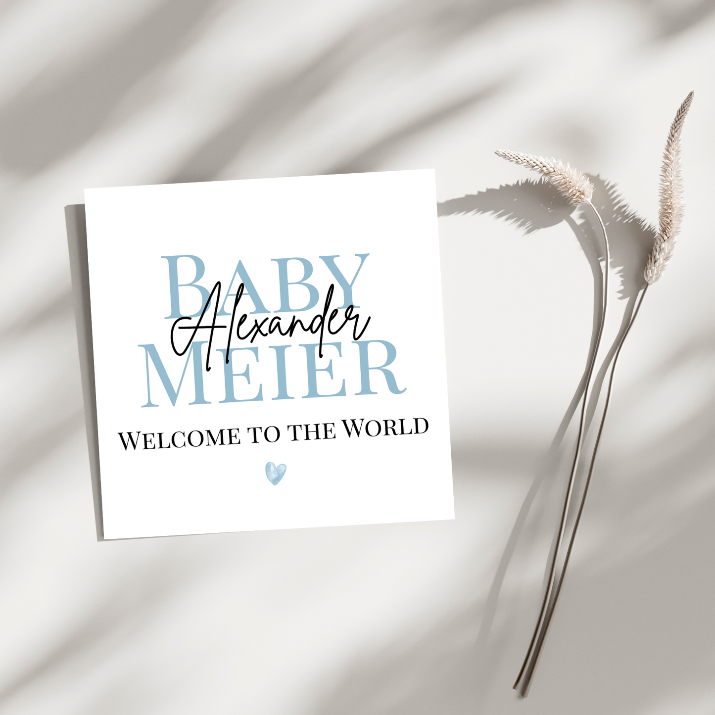 Welcome to the World - Personalisierte Geburtskarte