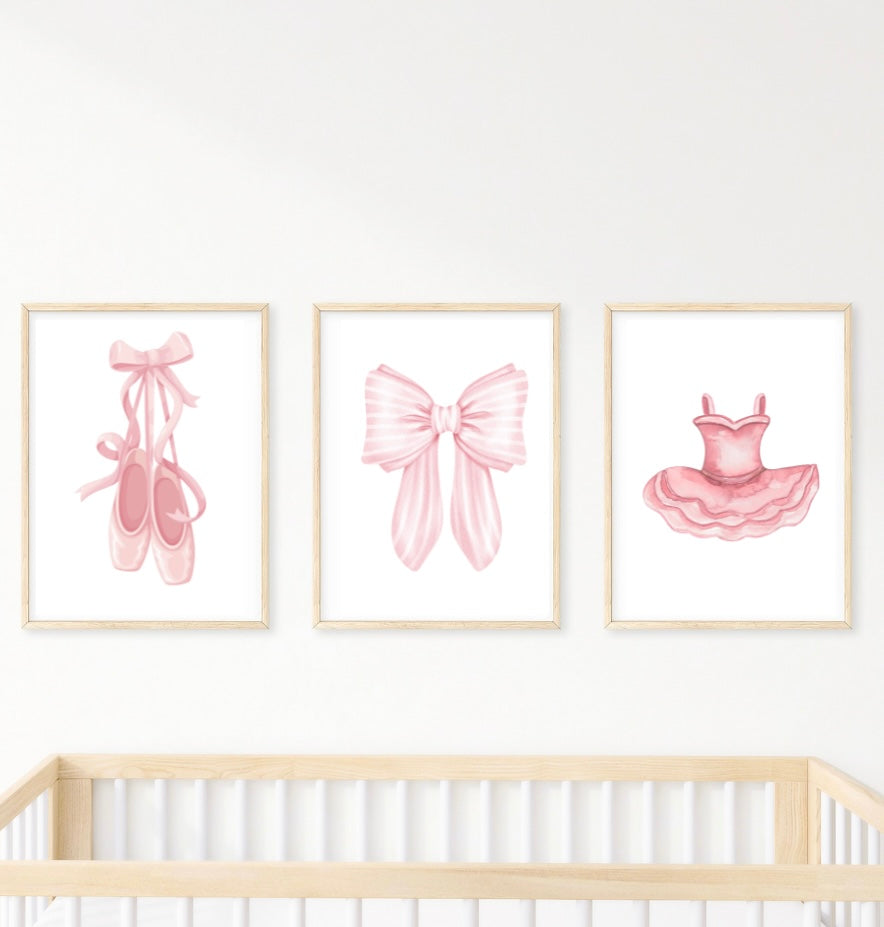 Ballett Poster Set Babyzimmer