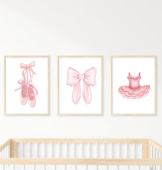Ballett Poster Set Babyzimmer