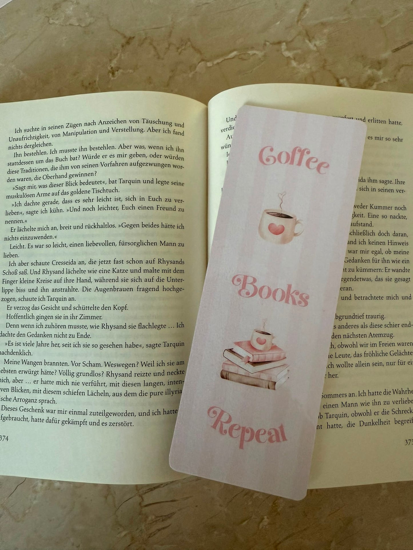 Coffee, Books & Repeat - Bookmark