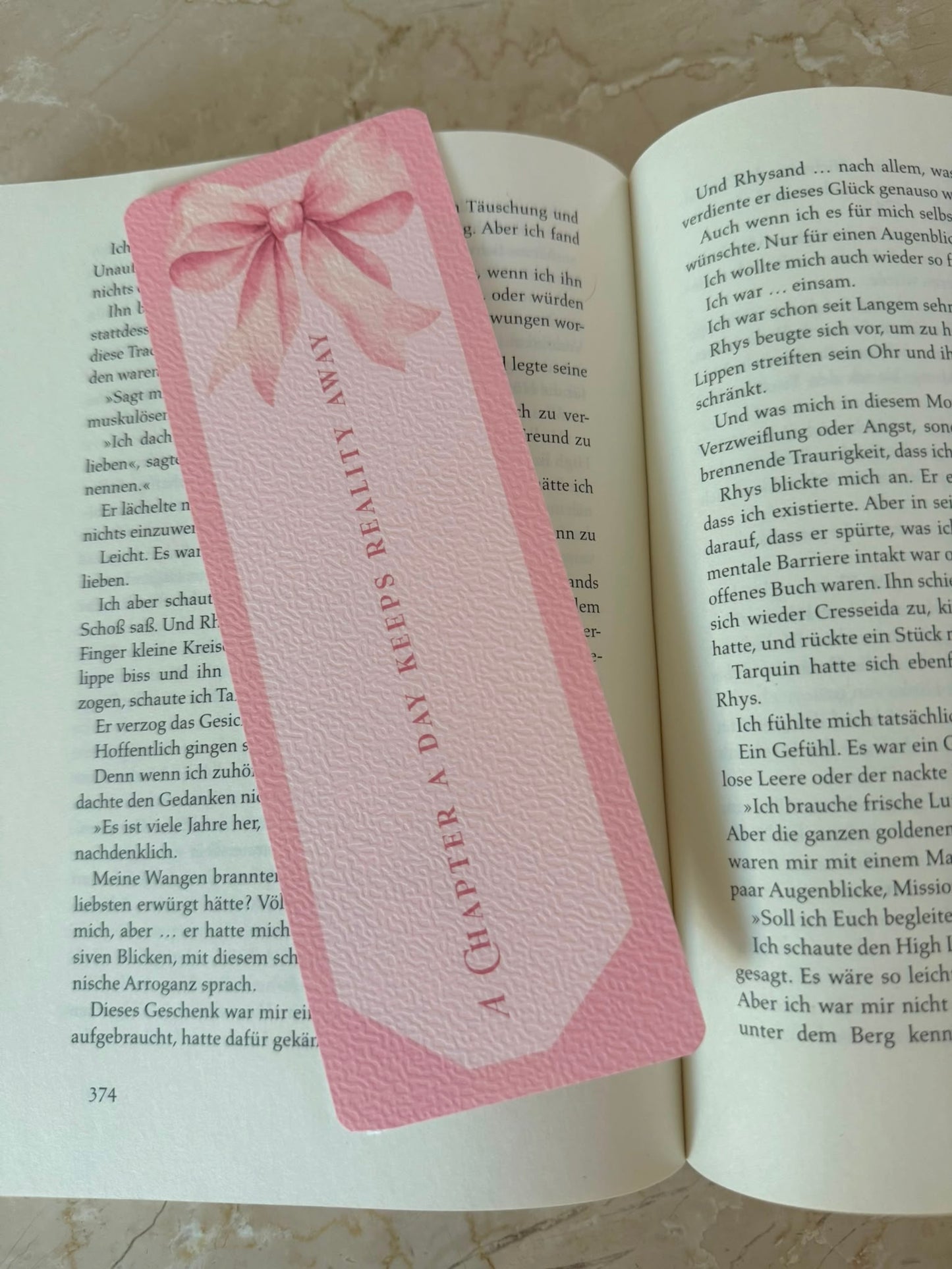 A Chapter a Day keeps reality away - Bookmark