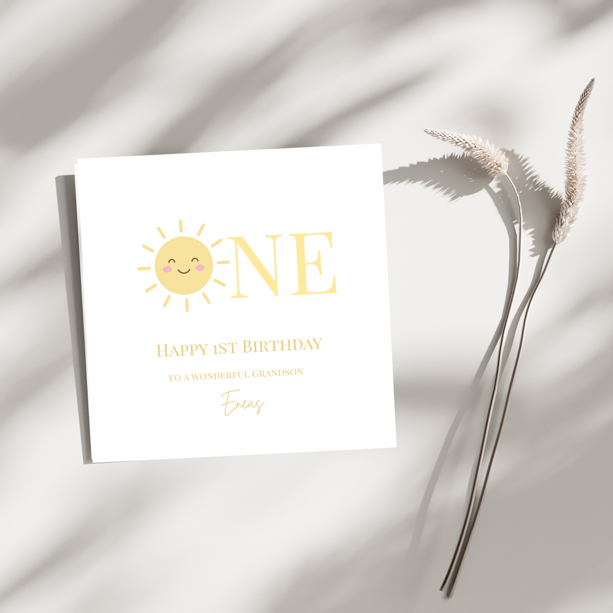 Little Sunshine One  - personalisierte Geburtstagskarte