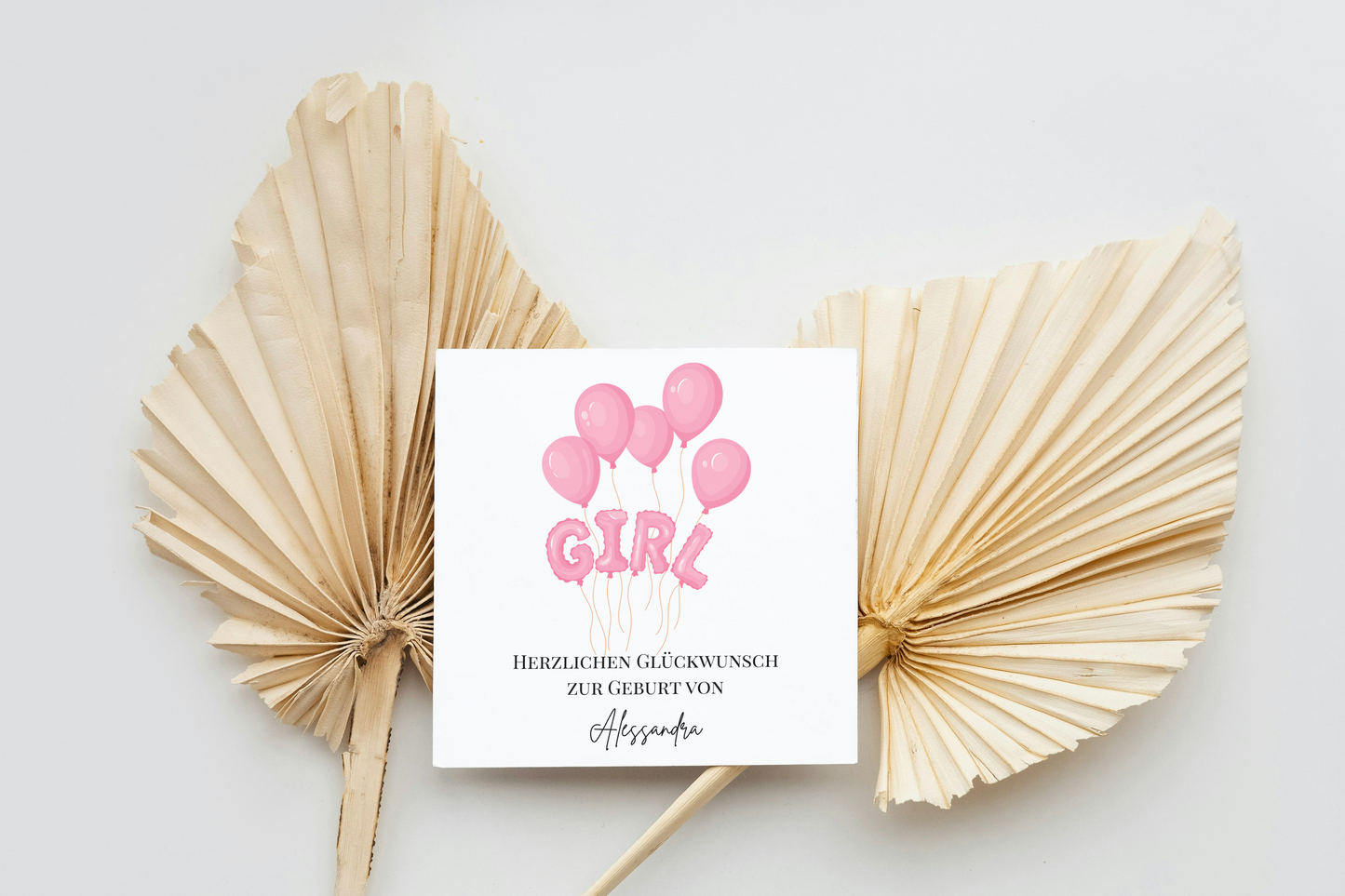 Personalisierte Geburtskarte "Girl"