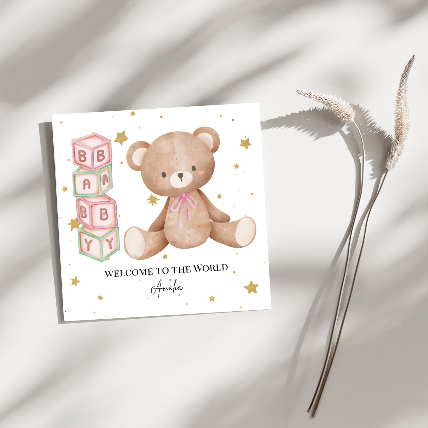 Welcome to the World - Personalisierte Geburtskarte