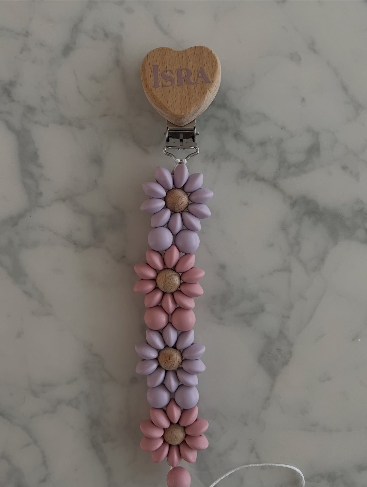 Personalisierte Schnullerkette mit Namen